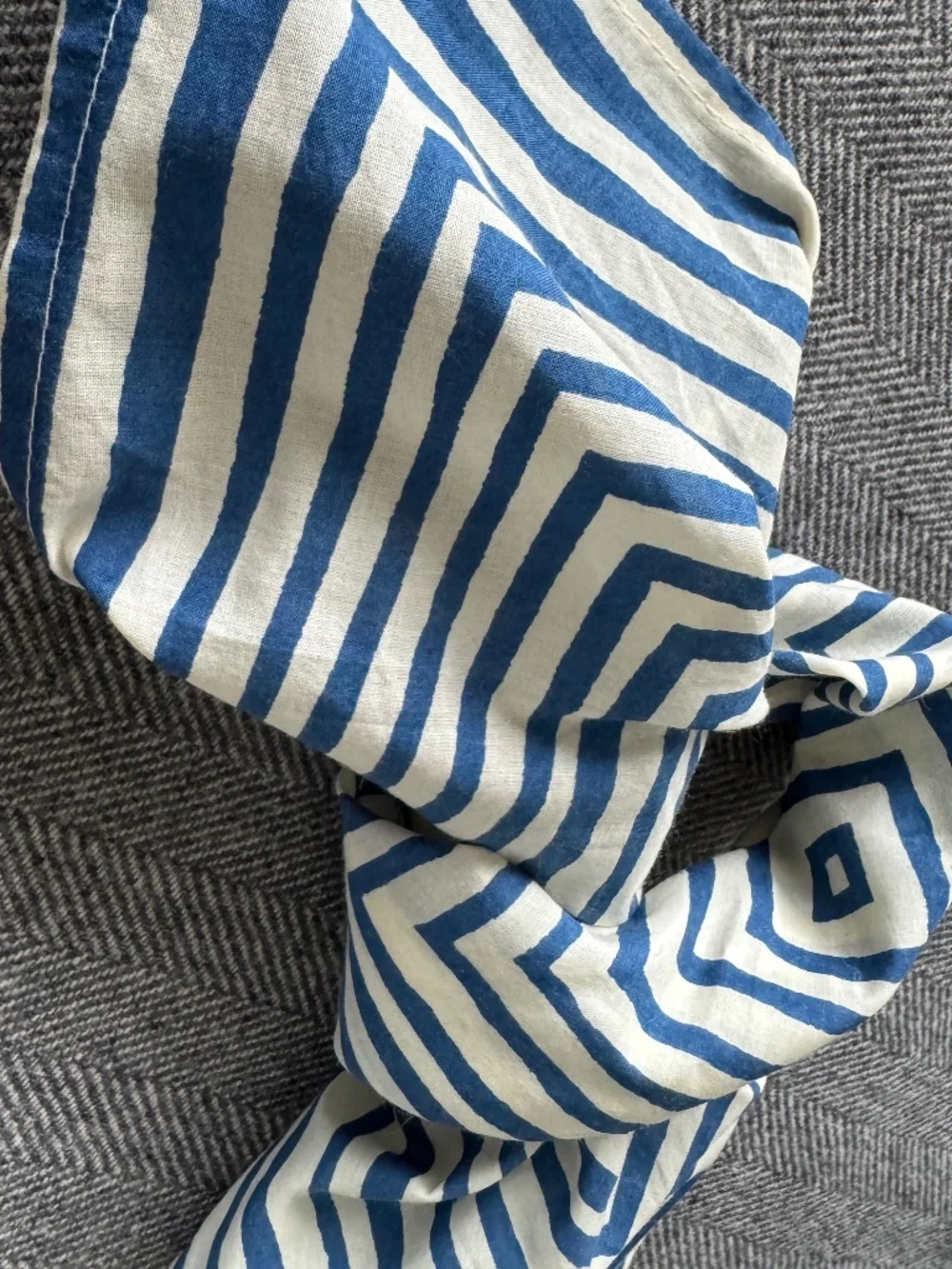 NWOT, HEMLOCK BANDANA/SCARF IN CUTE SKY BLUE STRIPE